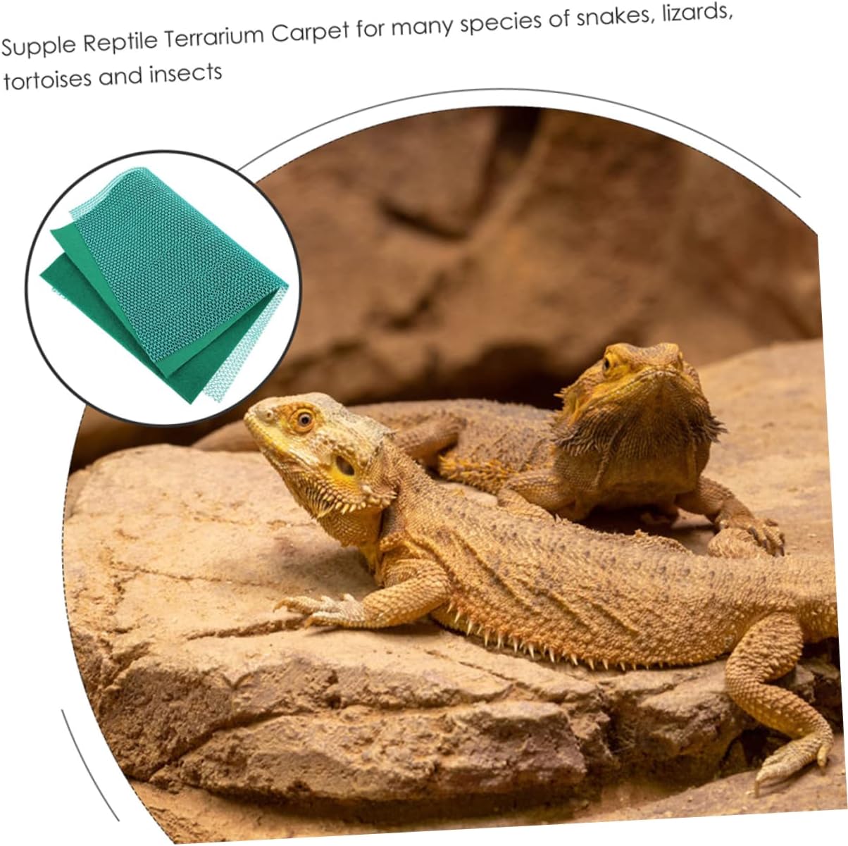 UKCOCO 1Set Reptile Carpet Mat for Pet Cage Absorbent Lizard Bedding for Tortoise and Gecko Habitat Substrate Liner