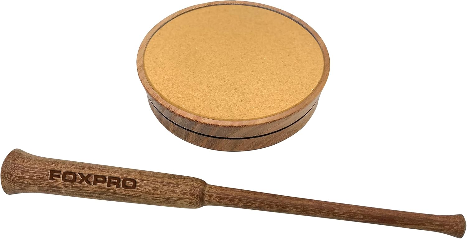 FOXPRO Honey Pot Ceramic Turkey Pot Call - Ceramic Surface - Honey Locust Wood Pot and One-Piece Ipe Wood Striker - Realistic Turkey Calling - Purrs, Putts, Yelps, Cuts, Clucks - Made in USA