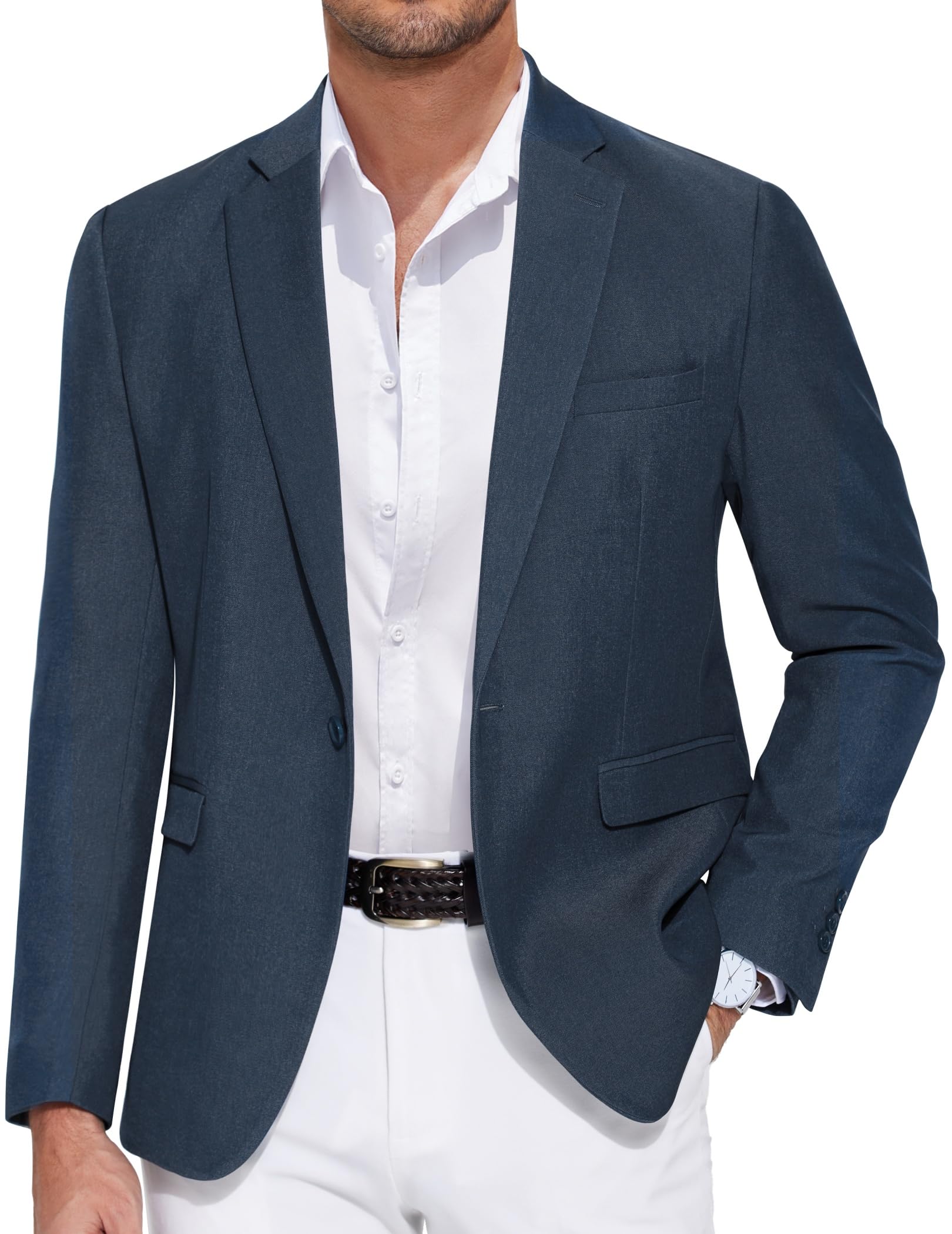 COOFANDY Men's Casual Blazer One Button Sport Coat Slim Fit Lightweight Suit Blazer Jacket