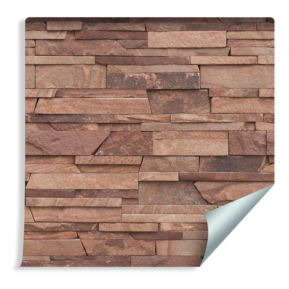 Muralo 133916393 tapeta łupkowa - efekt 3D, winylowa cegła, ciepła dekoracja