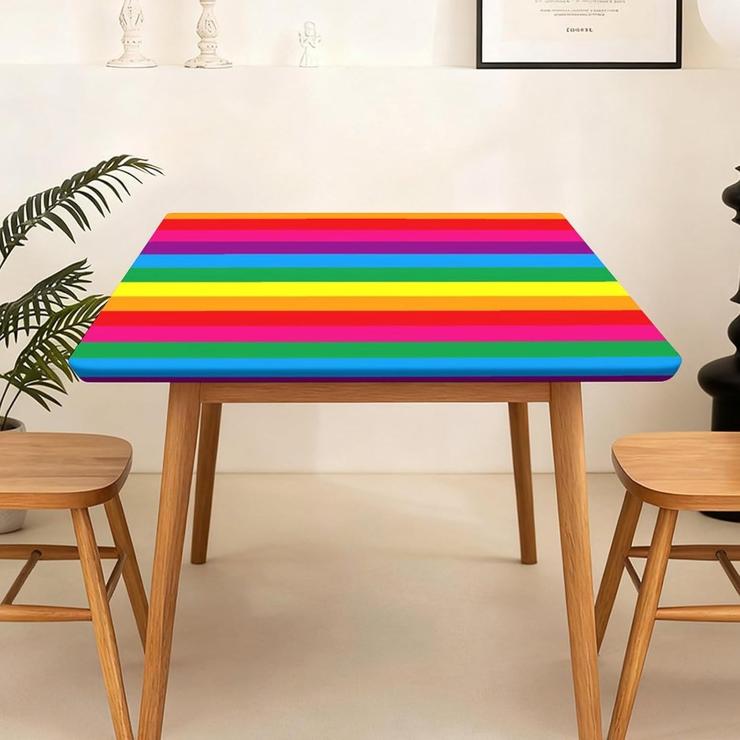 LGBT Rainbow Transgender Flag Square Tablecloth Print Table Cloths Table Cover Wedding Party Holiday Decor