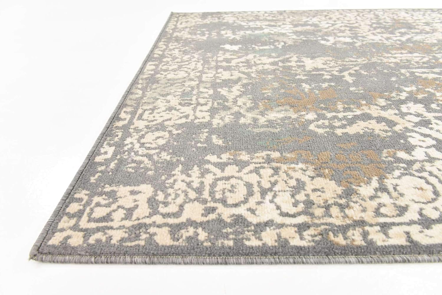 Unique Loom Tuareg Collection Vintage Distressed Traditional Area Rug (5' 0 x 8' 0 Rectangular, Gray/ Beige)