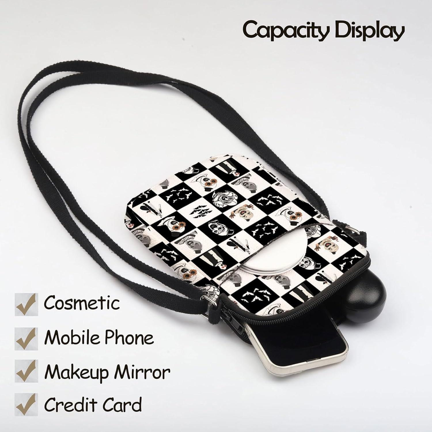 MNIGIU Horror Killer Gift Clown Fans Gift Horror Clown Crossbody Bag Scary Movie Messenger Bag Demon Merch - Image 7