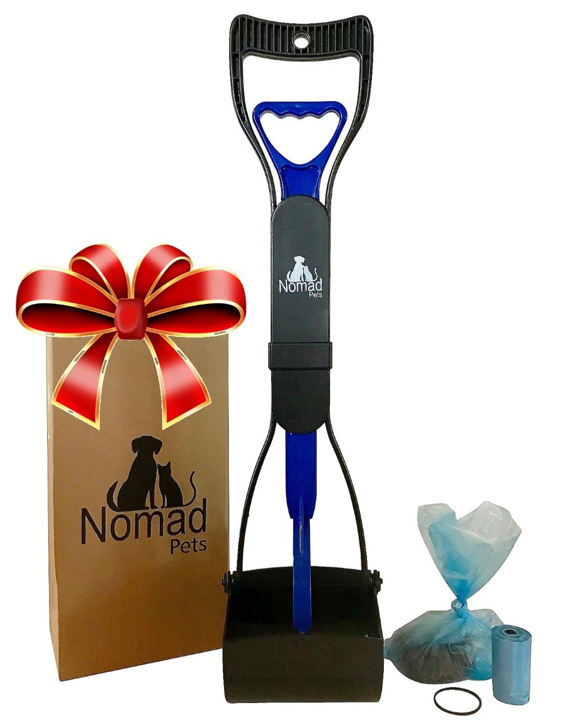 Complete Pooper Scooper Gift Set for Dogs with Large Poop Bags Included - Best for Small, Medium, Large, XL Pets - Long Handle Scoop - Portable and Heavy Duty - Great in Grass and Cement