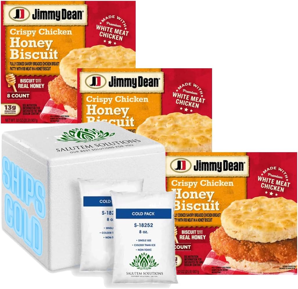Salutem Vita - Jimmy Dean Crispy Chicken Honey Biscuit (8 ct.) - Pack of 3
