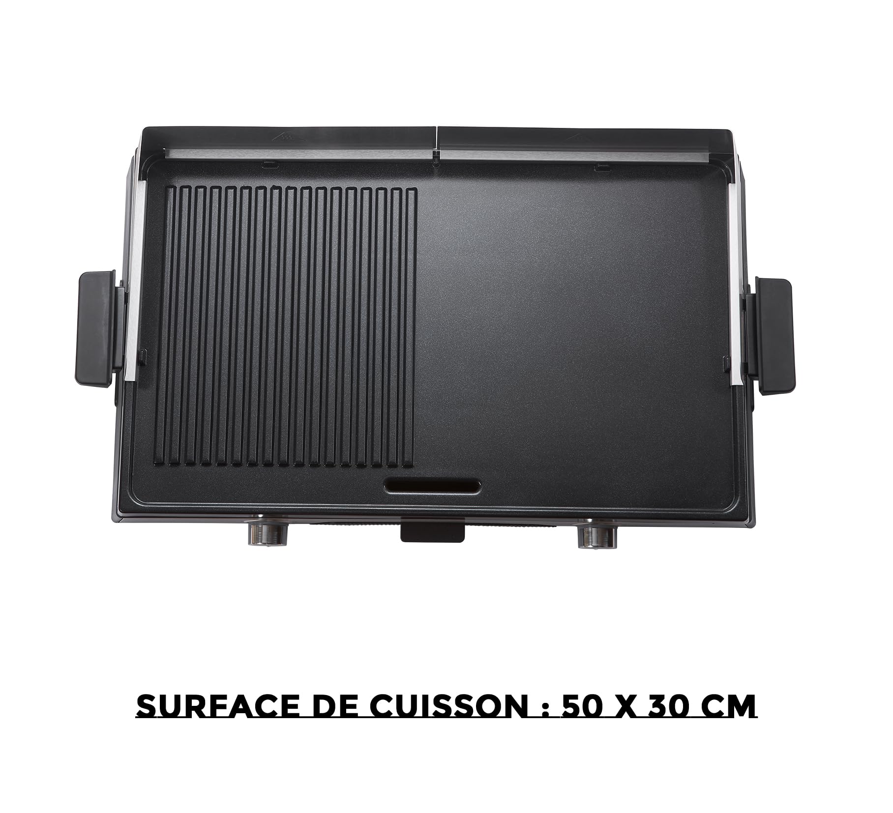 Plancha électrique - LITTLE BALANCE - 8735 - Innov 2200 - Microcéramique sans PFAS, Noir/Inox