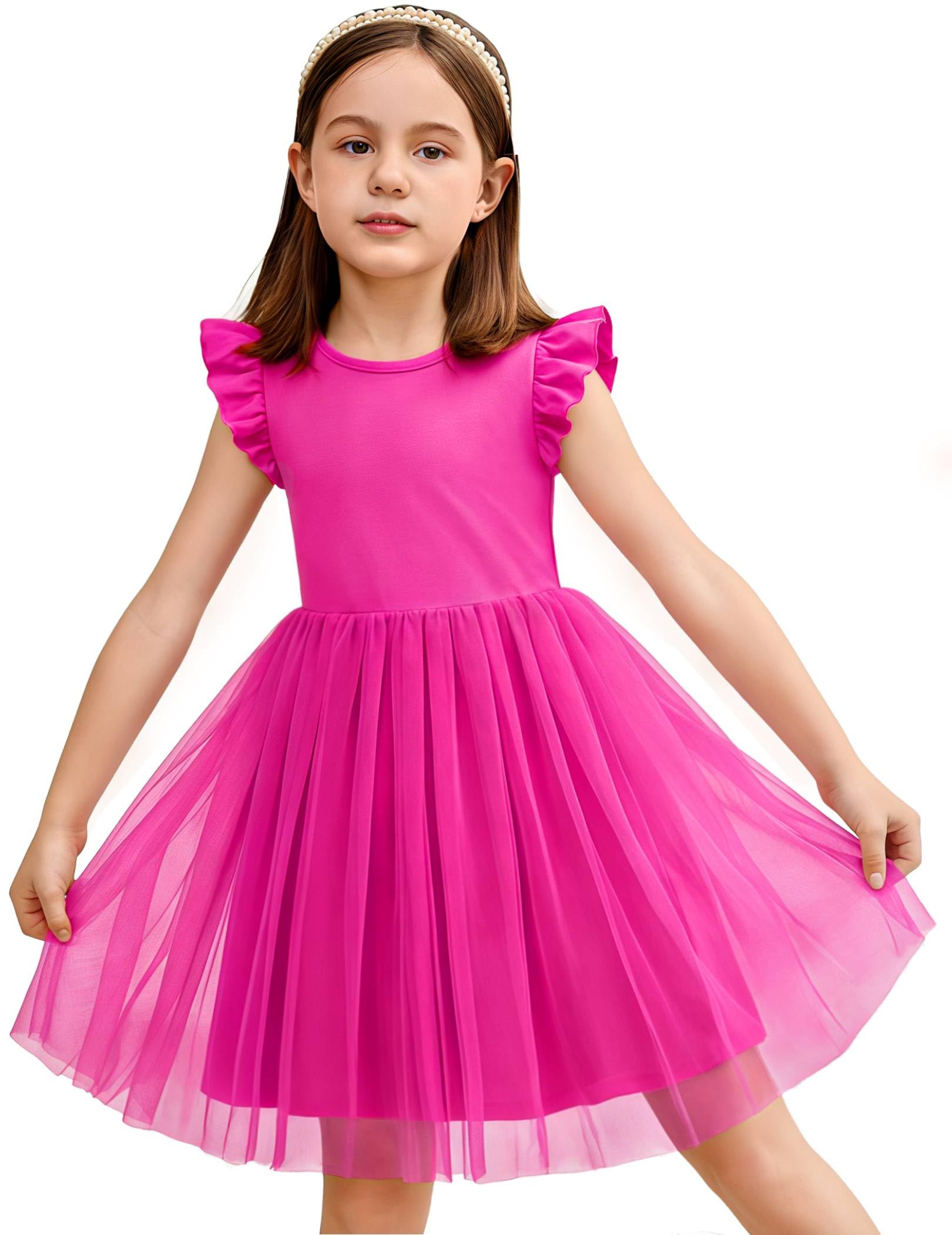 Arshiner Toddler Tutu Dress Girls Summer Dresses Ruffle Tulle Sundress