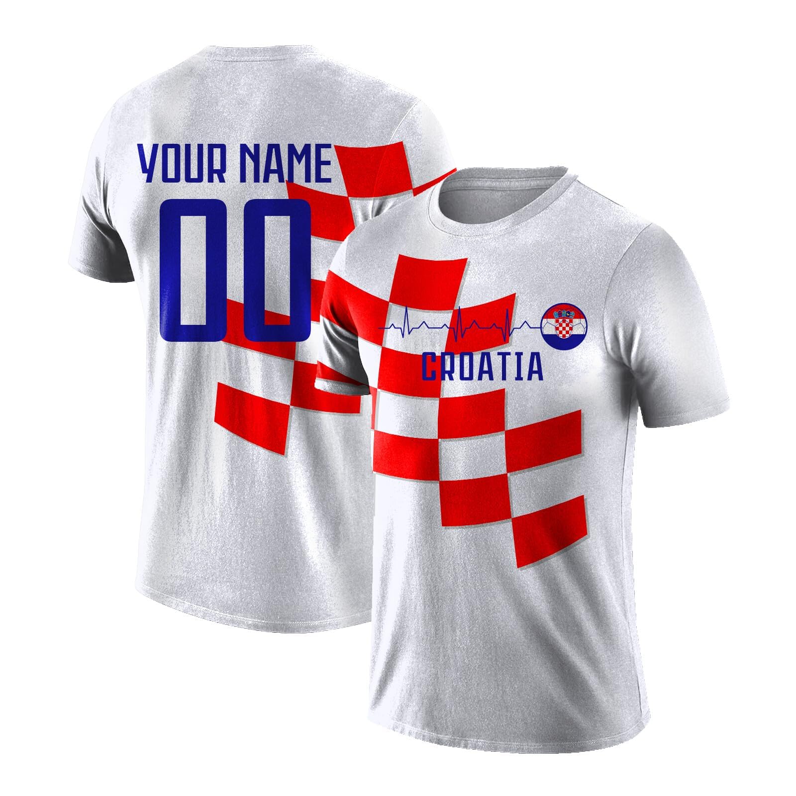 World Cup 2026 Croatia Football Jersey Personalised Name Number Fan Top