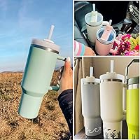 Vista 2 de AIERSA Paquete de 6 popotes de repuesto de silicona para vasos Stanley 20, 30, 40 onzas, popotes reutilizables compatibles con vaso Stanley de 40