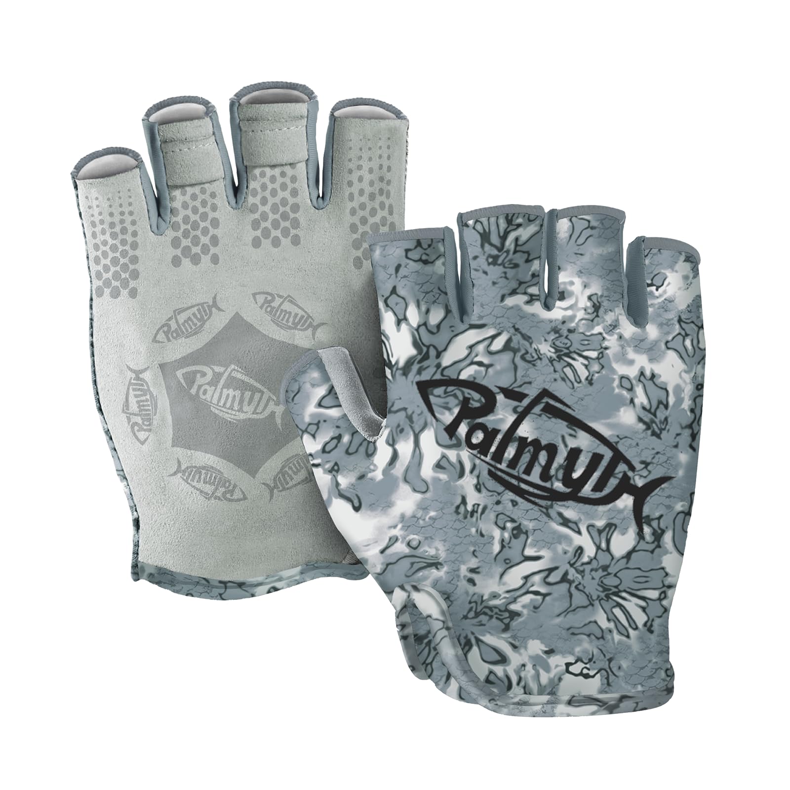 Palmyth Stubby UV Fishing Gloves Sun Protection Fingerless Glove Men Women UPF 50+ SPF for Kayaking, Paddling, Canoeing, Rowing, Driving