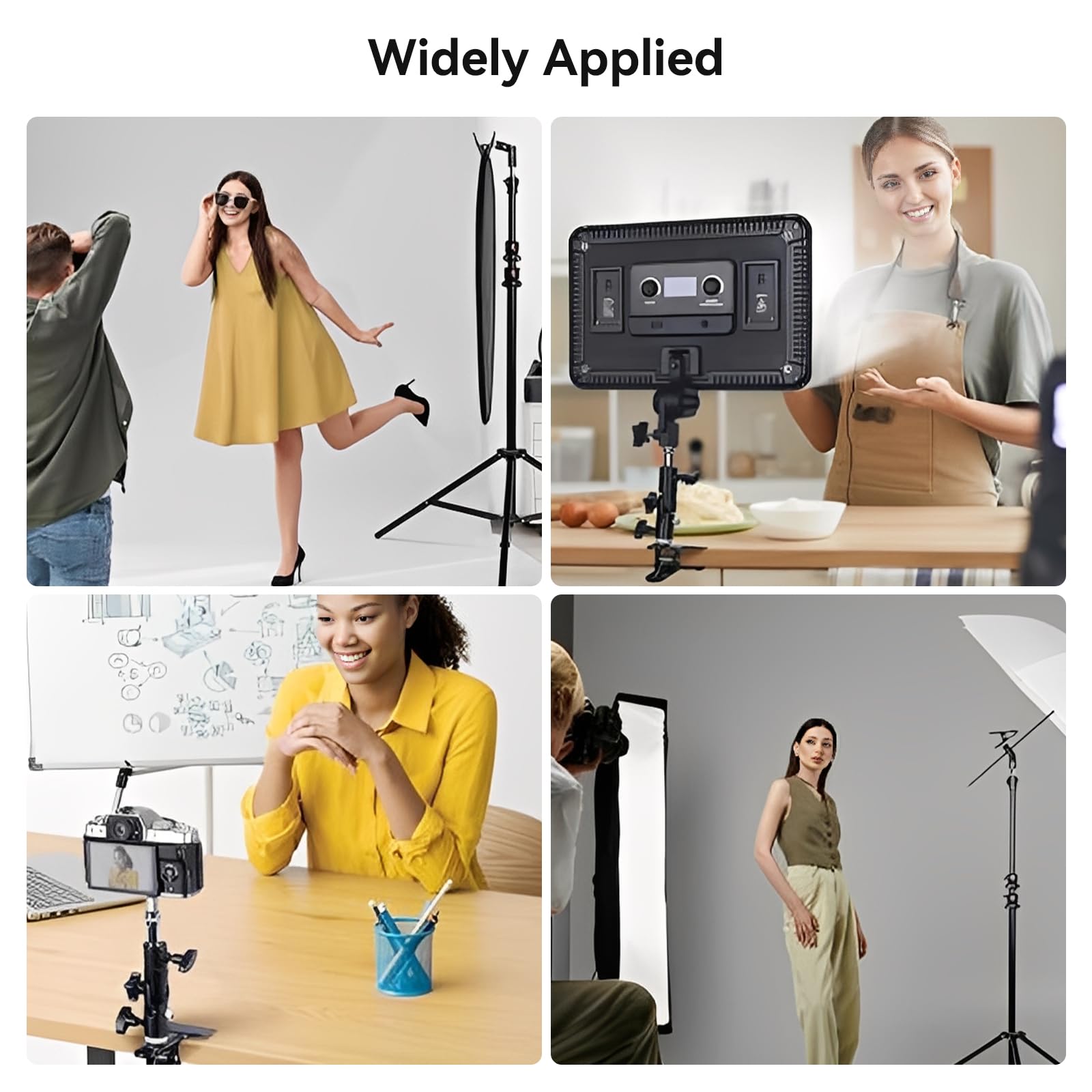 OTraki 2 Stück Reflektorklemme aus Aluminium, E-Mount Profi Klemme mit 7,5 cm Klemmweite, Klemmhalter für Lichtstativ mit 1/4''-3/8'' Adapter, Schwere Halterung für Fotostudio Hintergrund Reflektor