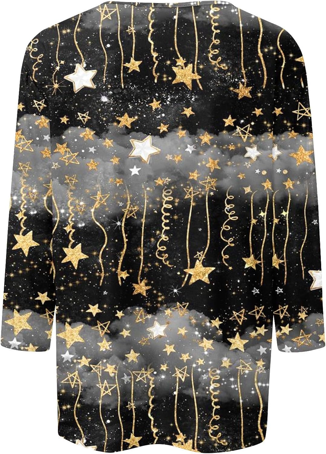 Miniatura 2 de Tops de Navidad Muñeco de nieve Santa Navidad impresión copo de nieve sudadera O-cuello camisas 34 manga moda blusa