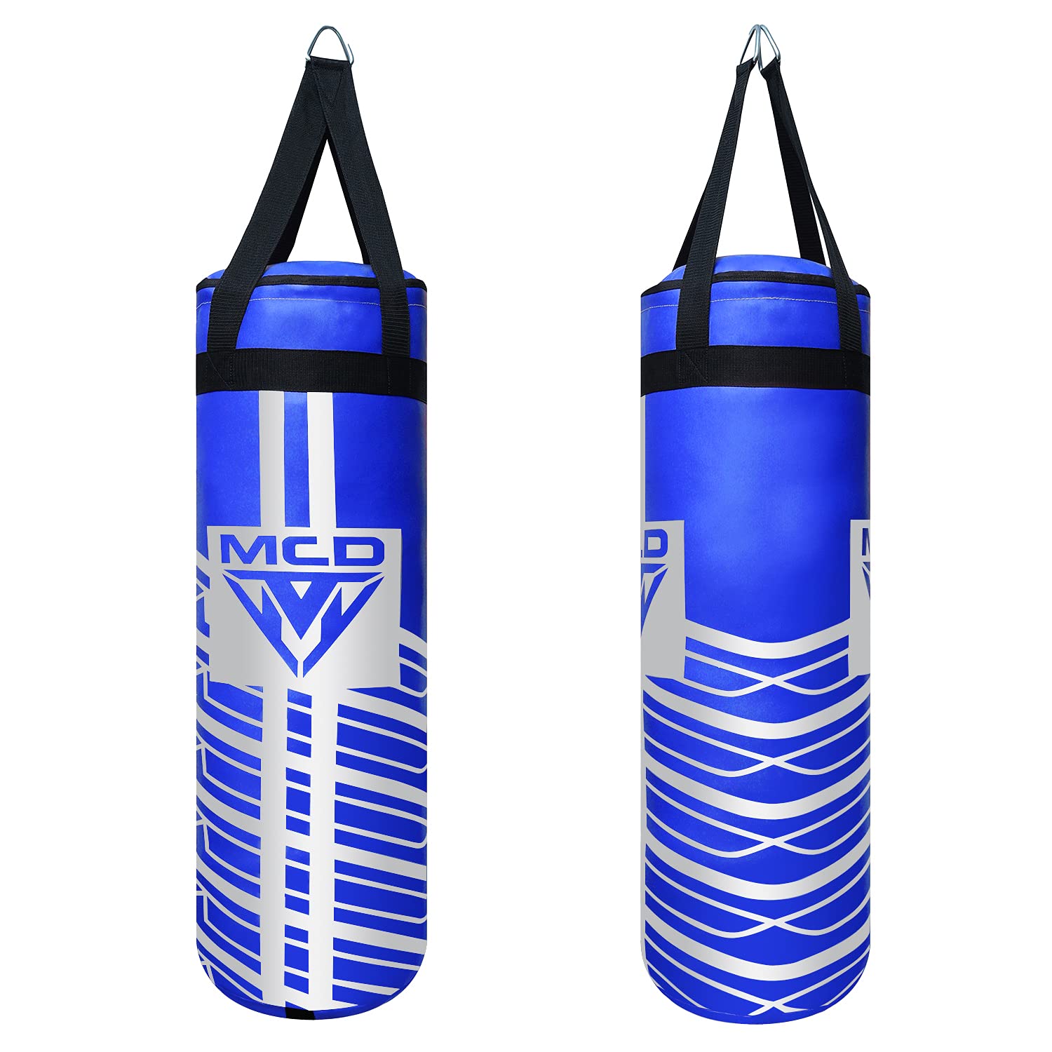 MCD Unfilled Boxing Punch Bag Set 5ft 4ft 3ft 2ft for Adults and Kids with Muay Thai Gloves and Punching Bag, Heavy Bag Set