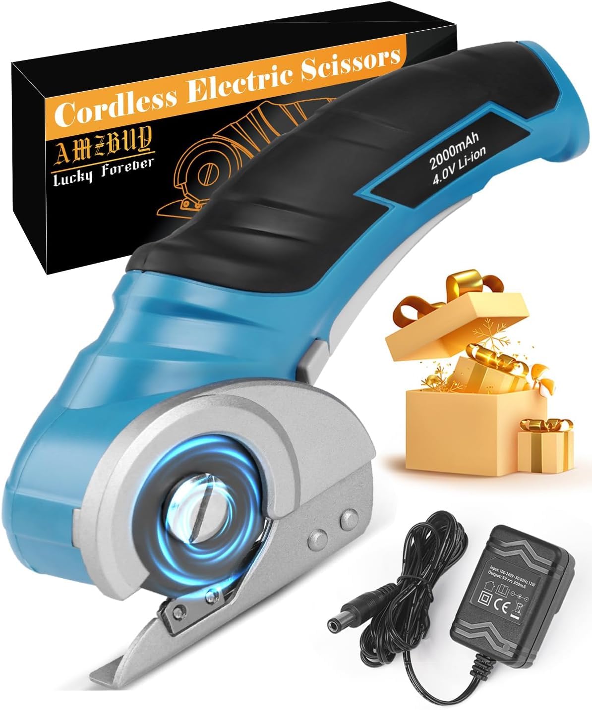 AMZBUY Cardboard Cutter Cordless Electric Scissors