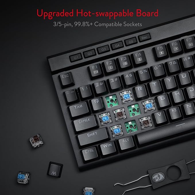 Teclado Gamer Redragon K580 RGB USB-C Mecánico QWERTY miniatura 4