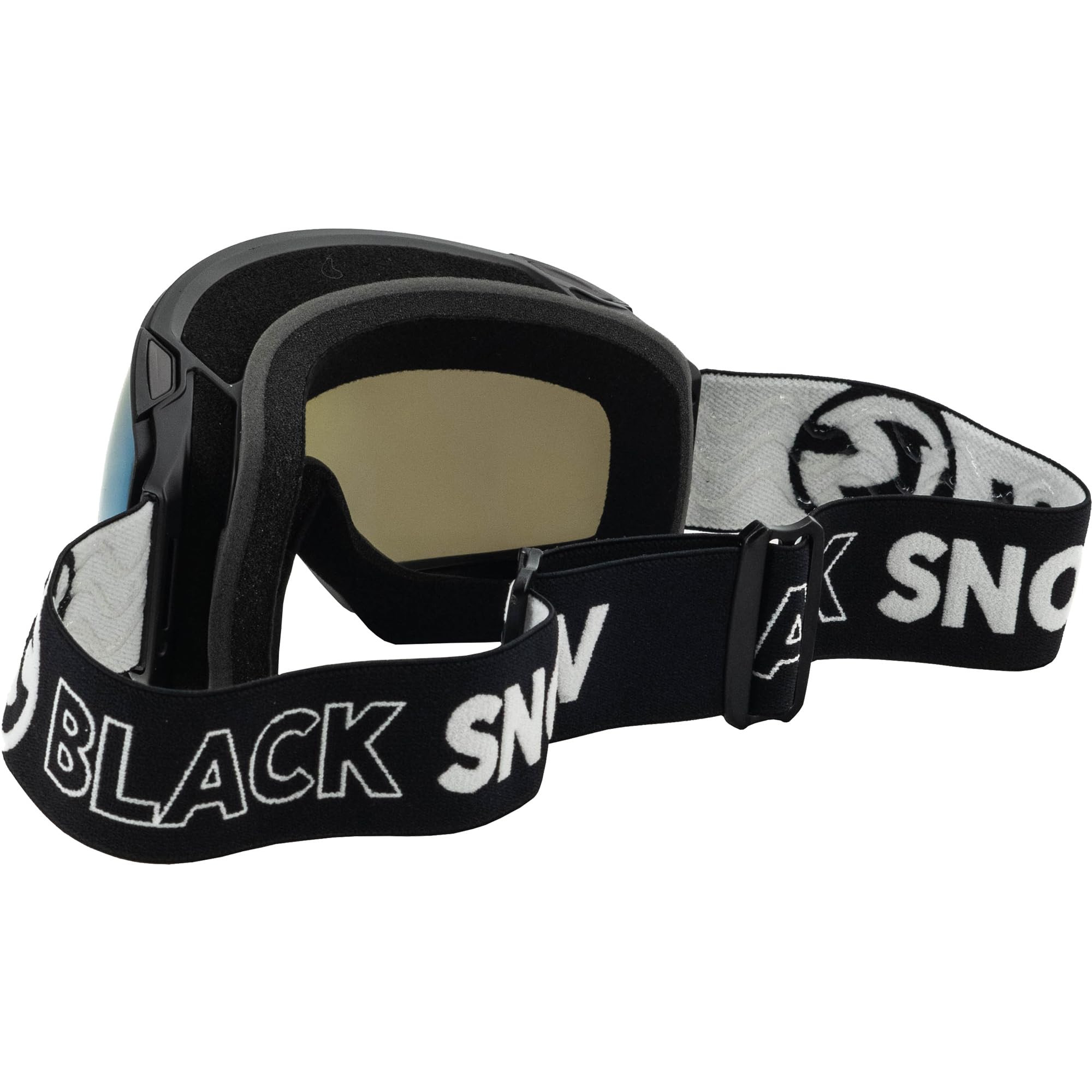 Black Snow Skibrille, Magnetische Wechselgläser, Doppelverglasung, Verspiegelte Scheibe, Schwarz