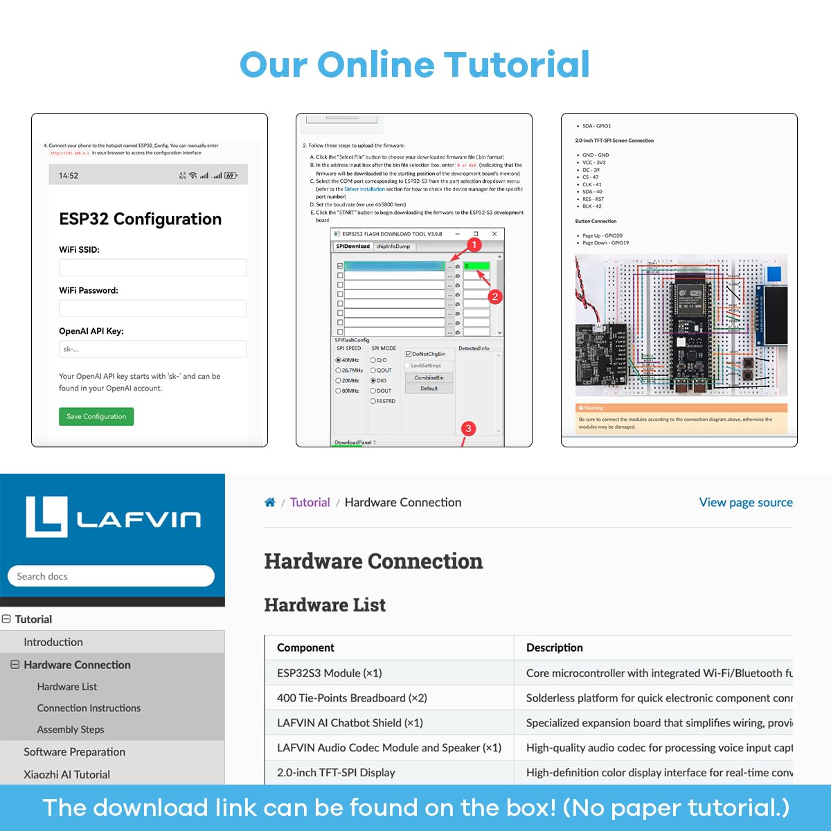 LAFVIN Kit Chatbot AI per ESP32-S3-WROOM con tutorial compatibile con Arduino IDE