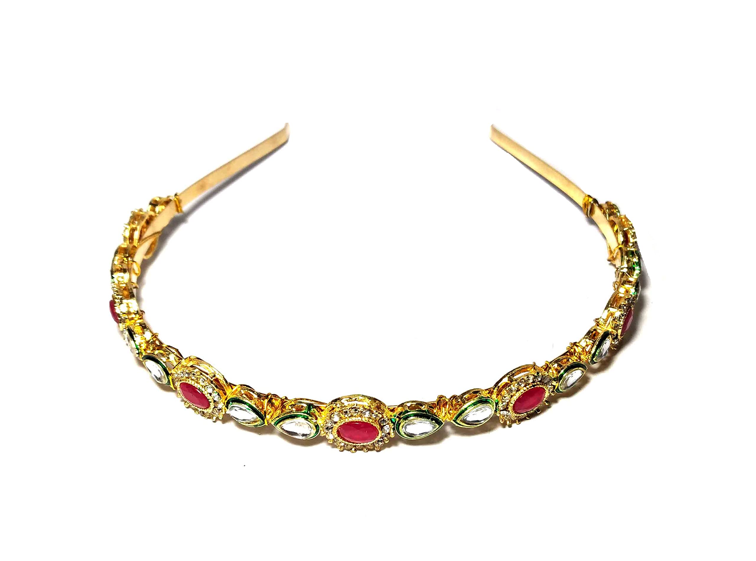 Kundan Gold Plated Hair Band for Women and Girls/Bride-image-18