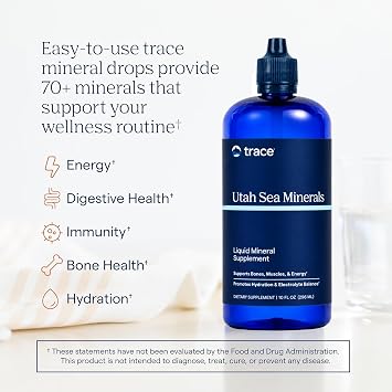 Trace Minerals Utah Sea Minerals Electrolyte Replacement Supplements 296ml