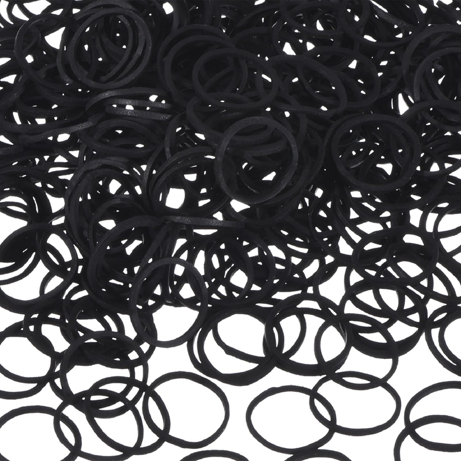 Hicarer Pack of 2000 Mini Rubber Bands Black Soft Hair Elastics Braiding Bands for Small Dreadlocks, Wedding Hairstyle and More