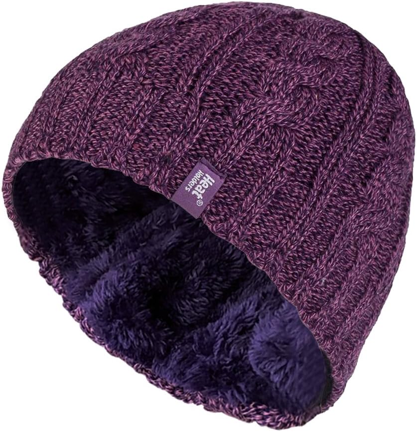 HEAT HOLDERS - Women's Thermal Fleece Cable Knit Winter Hat 3.4 Tog - One Size