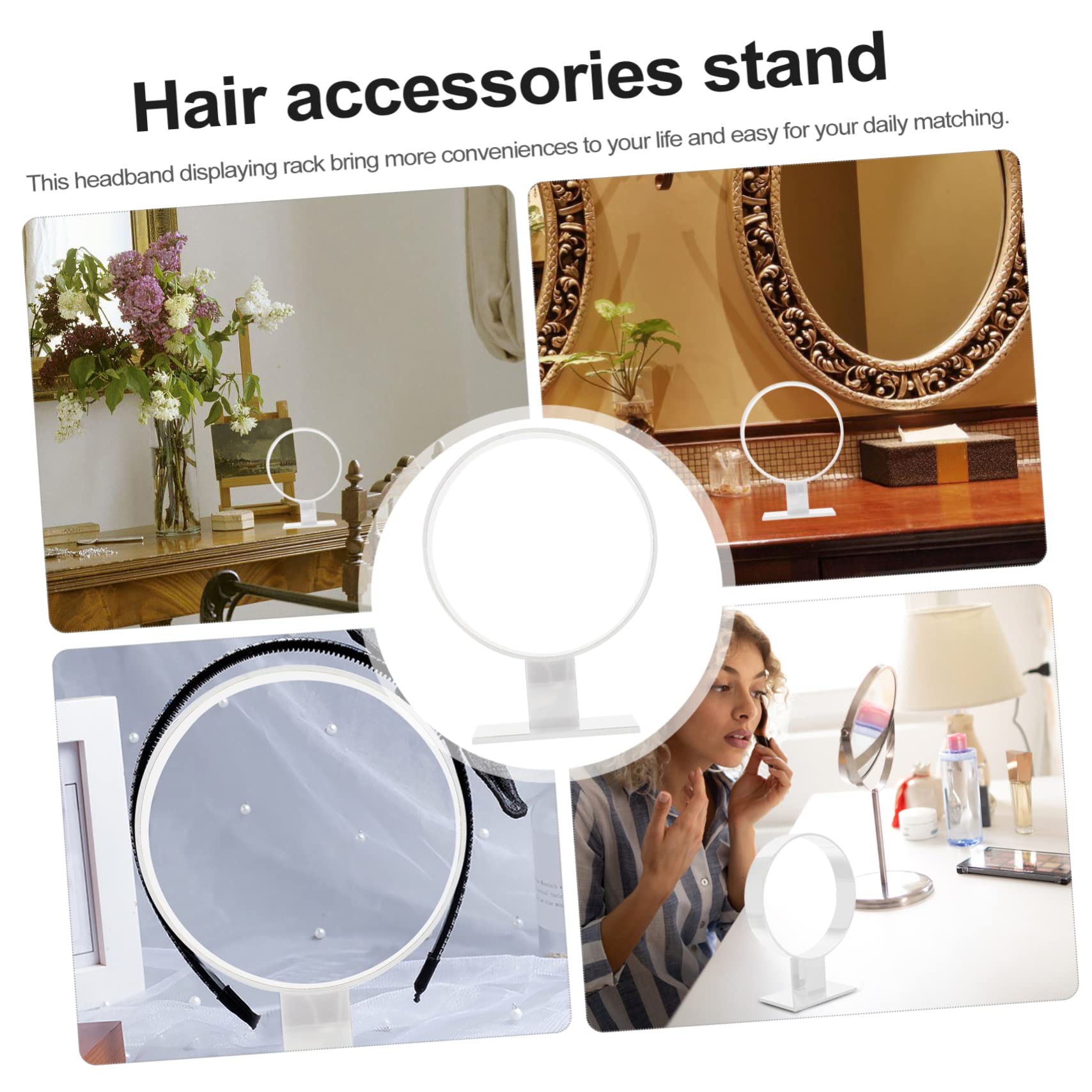 3x Acryl Stirnbandhalter - Ausstellungsständer Für Haarbänder & Haaraccessoires