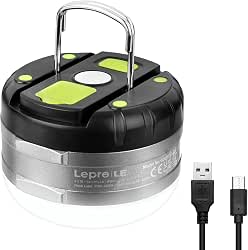 LE LED Camping Lantern Rechargeable, 410LM, 5 Light Modes, Power