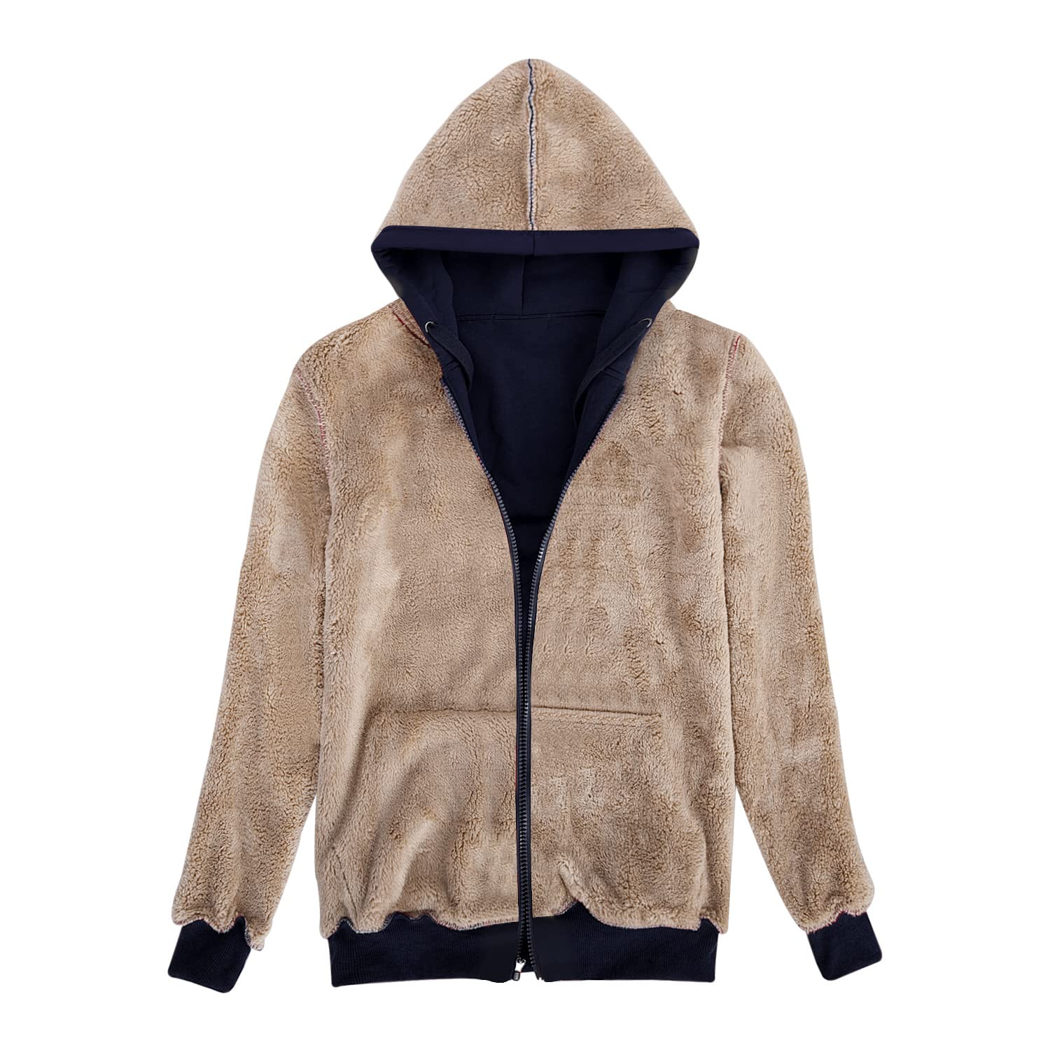 UMIPUBO Felpa Donna con Zip e Cappuccio Flanella Caldo Hoodie Cerniera Donna Cappotto Peluche a Manica Lunga con Tasche Sweatshirt Felpe in Pile con Cappuccio Giacca Outwear Donna Invernale