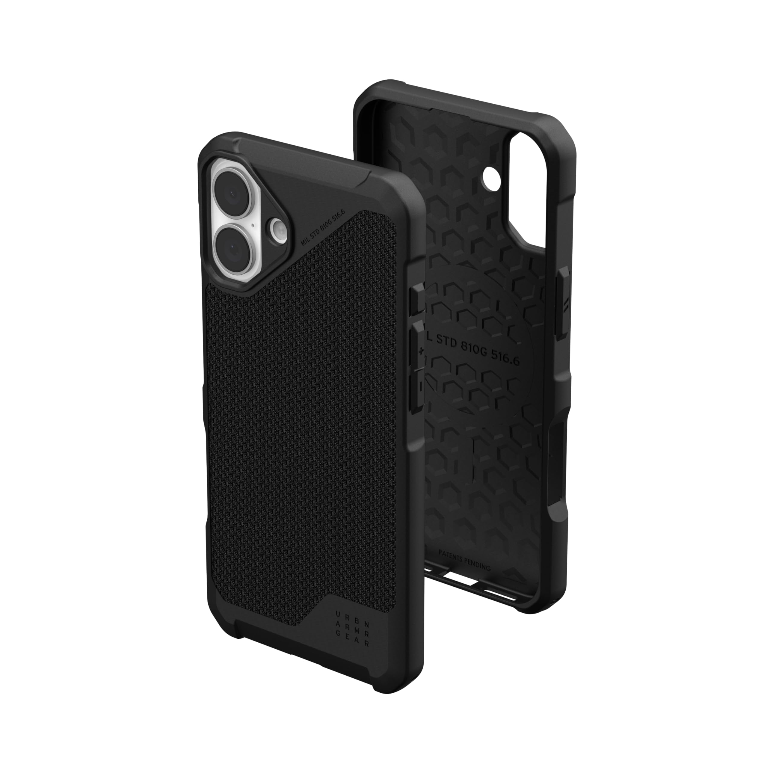 Urban Armor Gear TPU+PC UAG Metropolis LT Mag-Safe Compatible, Feather-Light Protective Case/Cover Designed for iPhone 16 Plus (6.7-Inch) (2024) (Military Drop Tested)-Kevlar Black