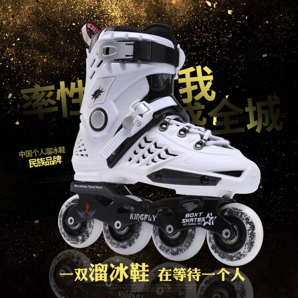 Inline Skate Single Row of Roller Skates for Boys and Girls Unisex Suitable for Beginners (White US6)