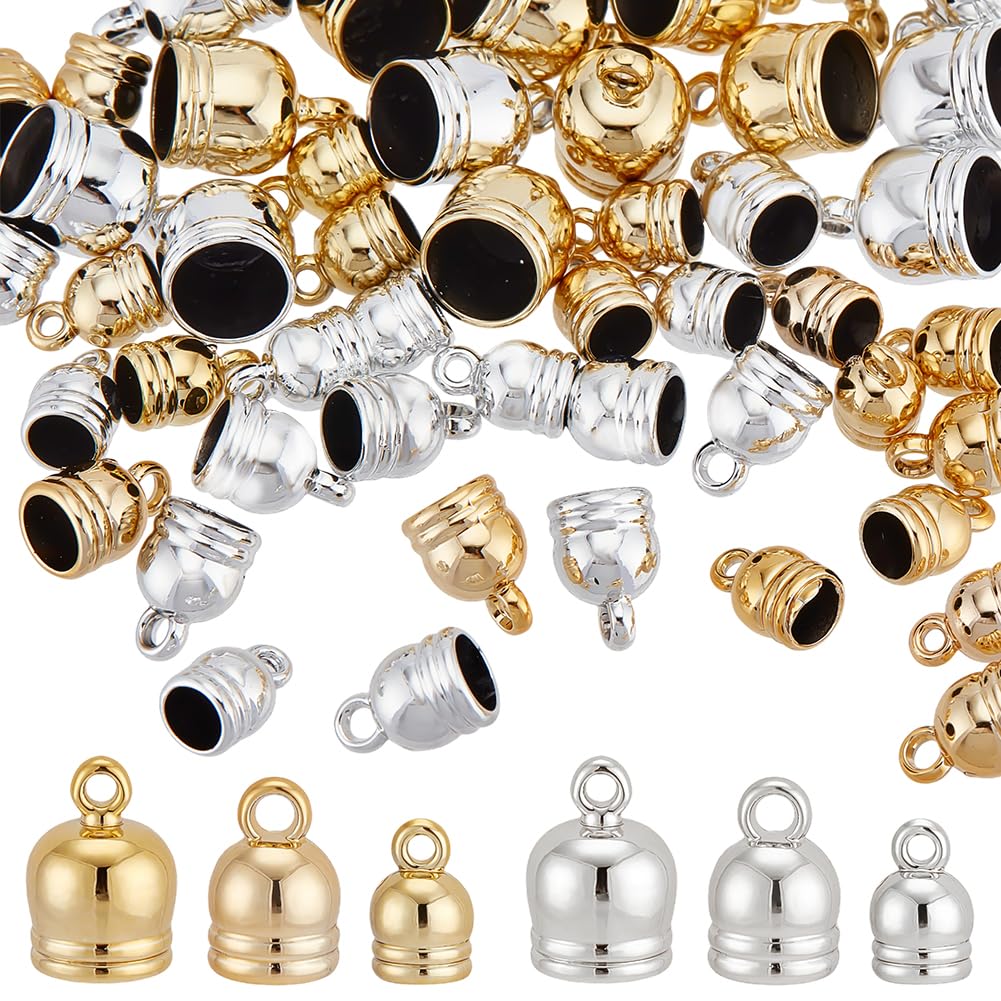 Embouts de cordon en cuir PH PandaHall en 3 tailles pour la création de bijoux DIY