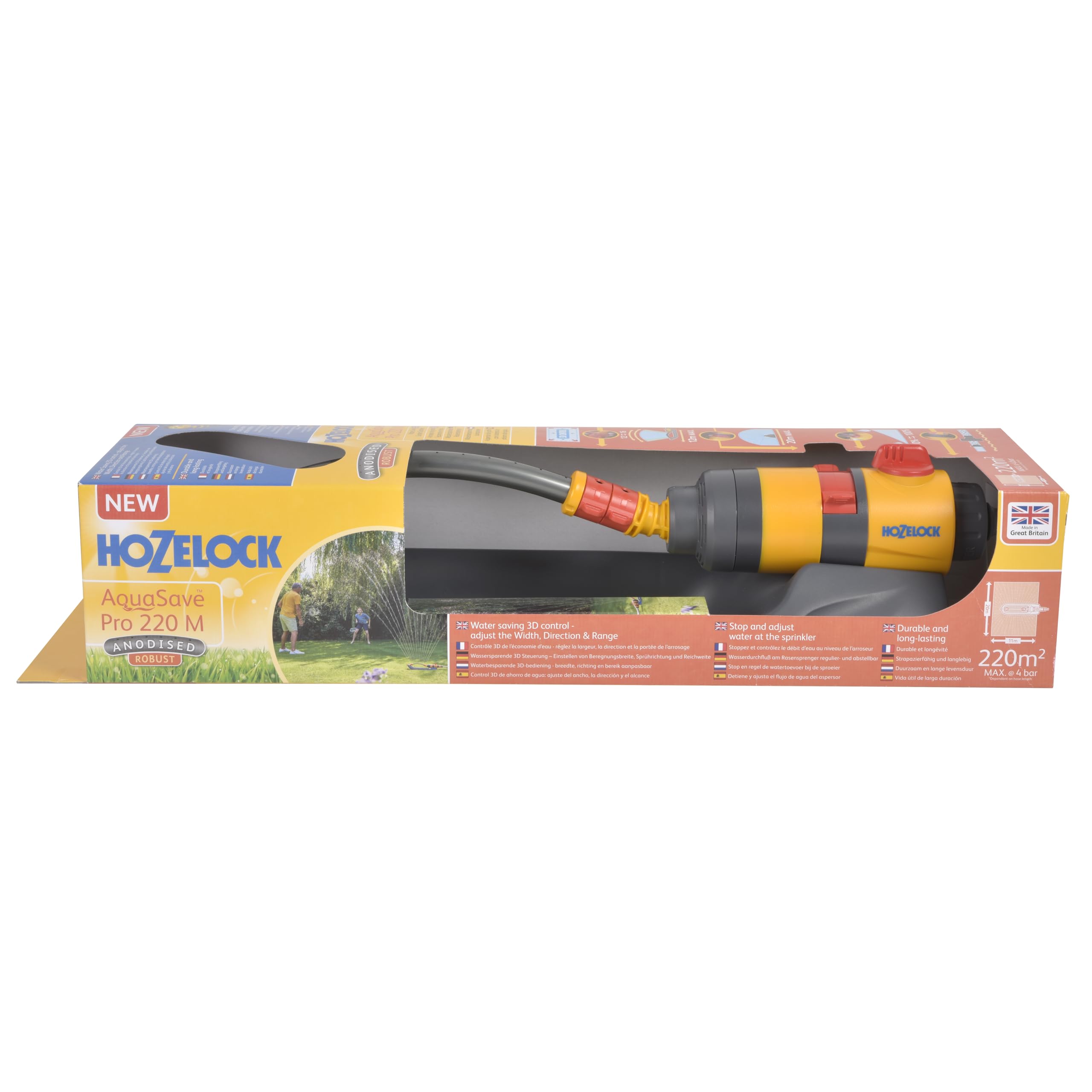 Hozelock | Rectangular Sprinkler AquaSave Pro 220 M | Oscillating