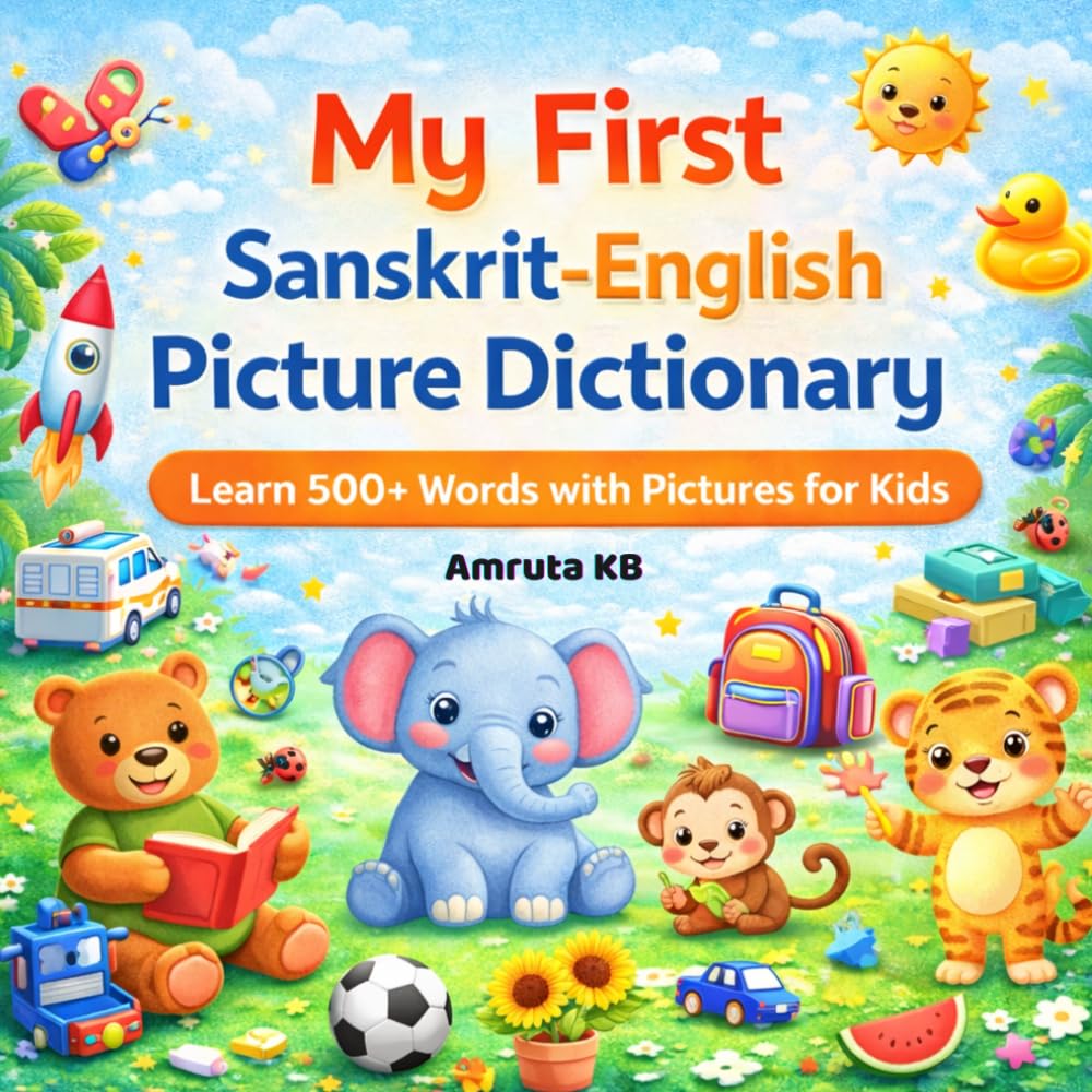 My First Sanskrit-English Picture Dictionary: Learn 500+ Words with Pictures for Kids | Bilingual Vocabulary Book