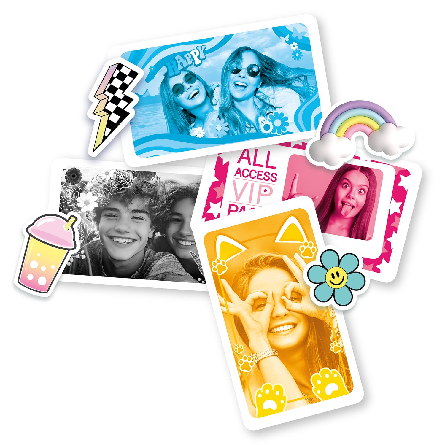 Photo Creator Instant Print Camera 2.0, carta fotografica REALE! Touch screen da 3 pollici. Scatta foto e stampa istantaneamente! Nessun bisogno di inchiostro, flash e luce anulare! 100 foto incluse