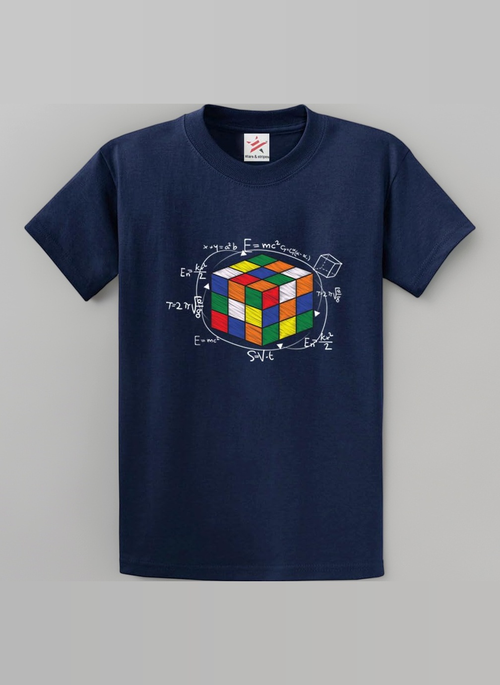 Rubix Math Rubik Cube Solving Problem Retro Funny Vintage Unisex Adults Crew Neck T-Shirt