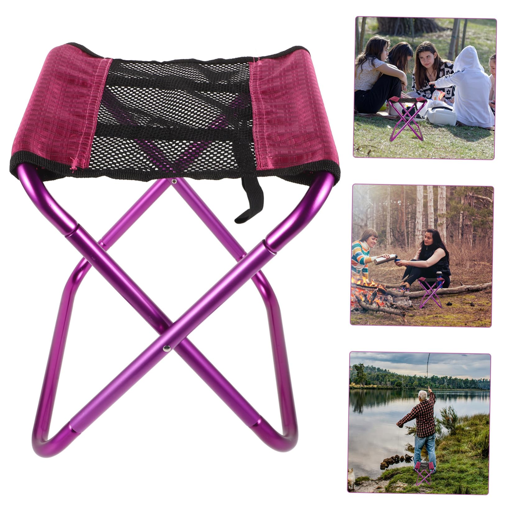 TOYANDONA Tabouret Pliant Extérieur Léger Tabouret de Camping Portable pour Randonnée et Activités de Plein Air