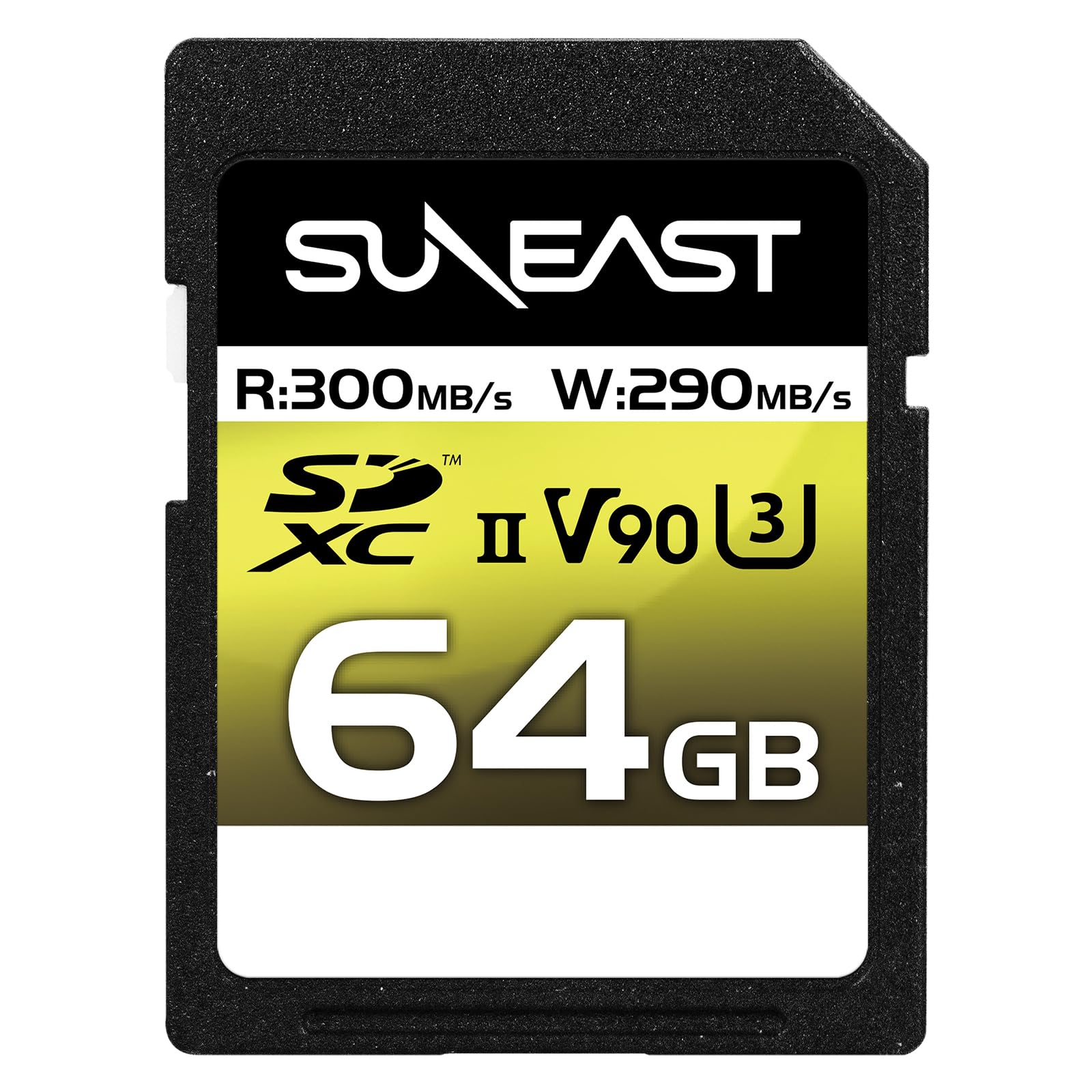 SUNEAST SDXCカード 64GB 300MB/s UHS-II V90 U3
