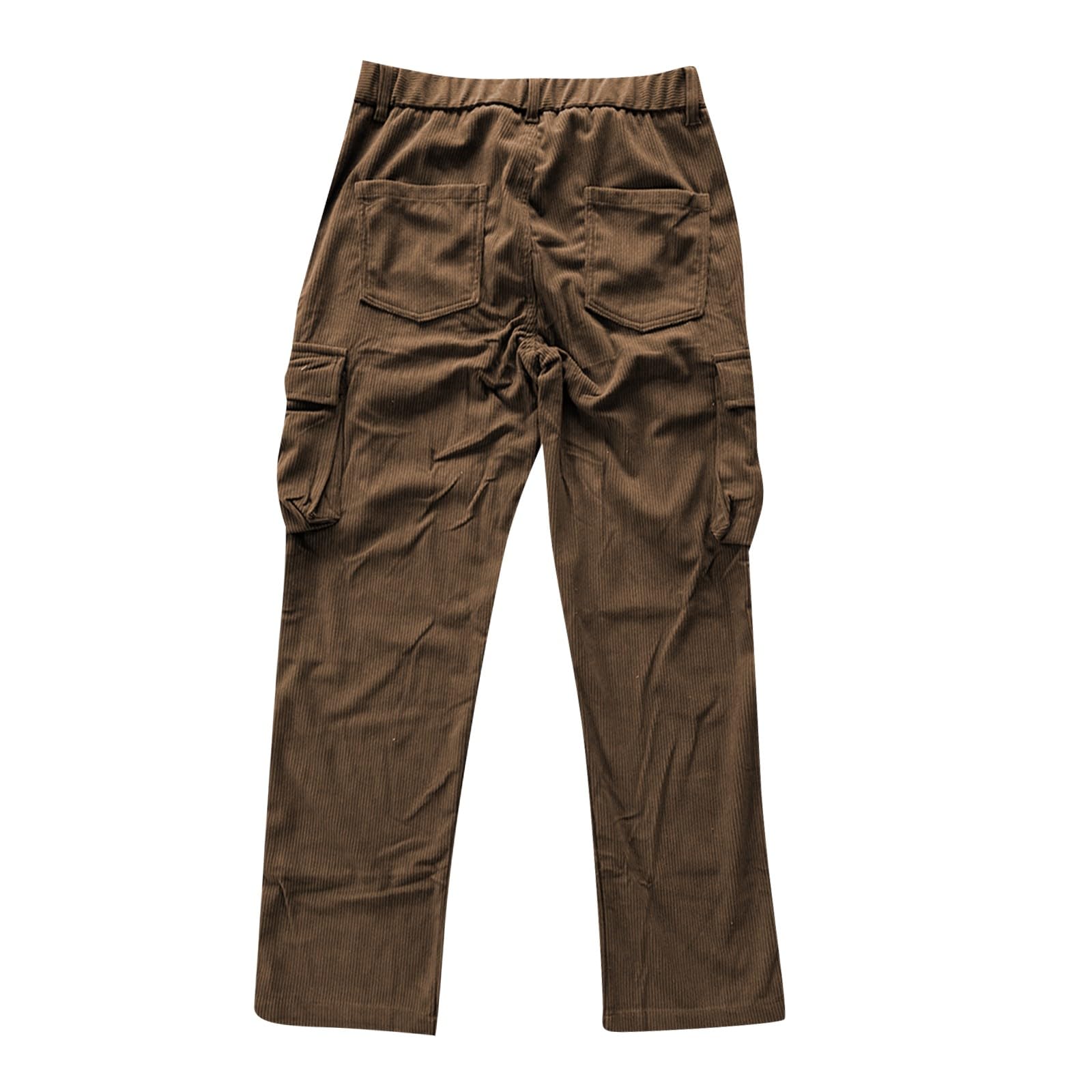 Generisch Pantalones cargo para hombre holgados: pantalones de exterior con muchos bolsillos, pantalones de senderismo suaves, pantalones de trekking ligeros, pantalones de escalada transpirables