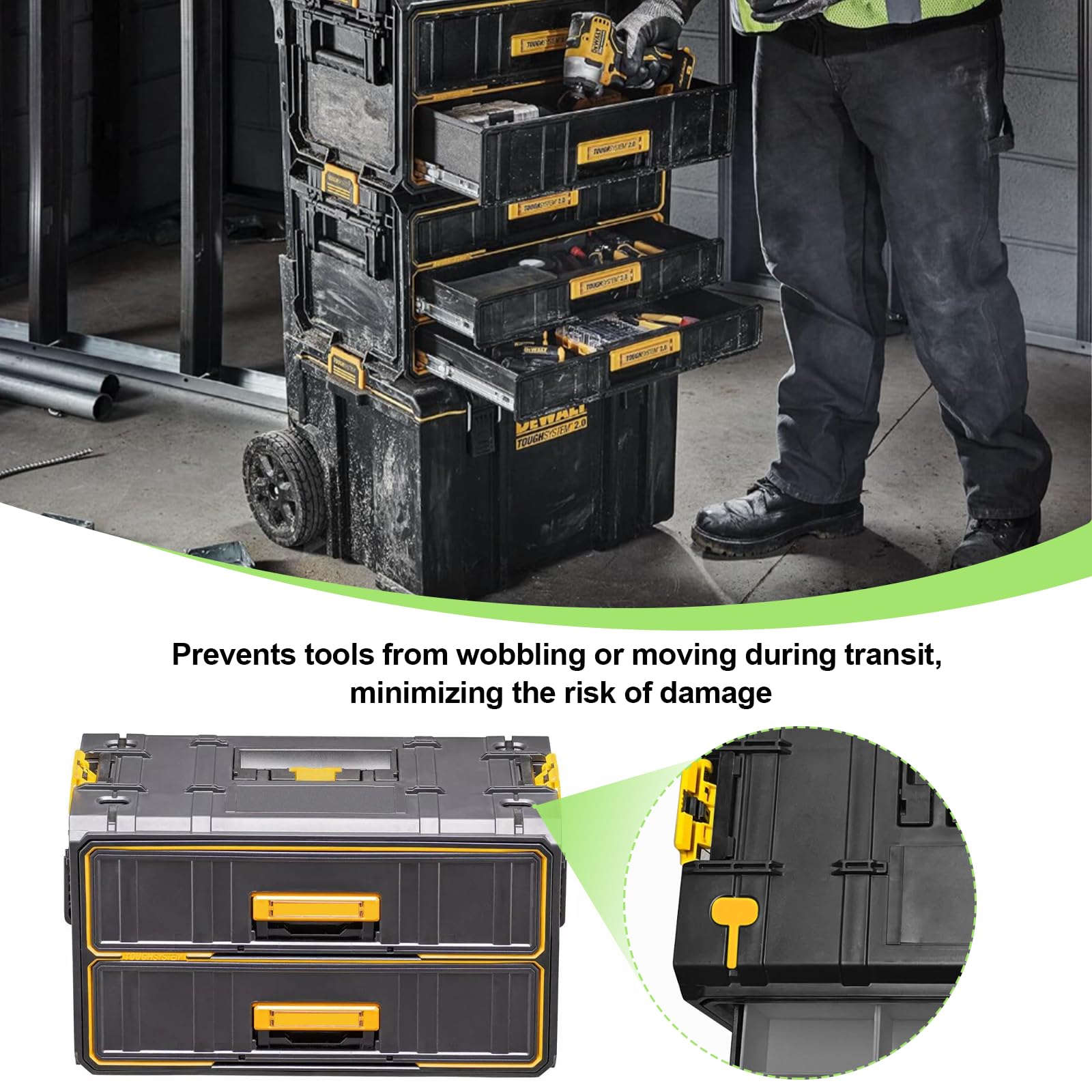 Amazon.co.jp: ぐらつき防止アクセサリー8個。Dewalt Toughsystem 2.0