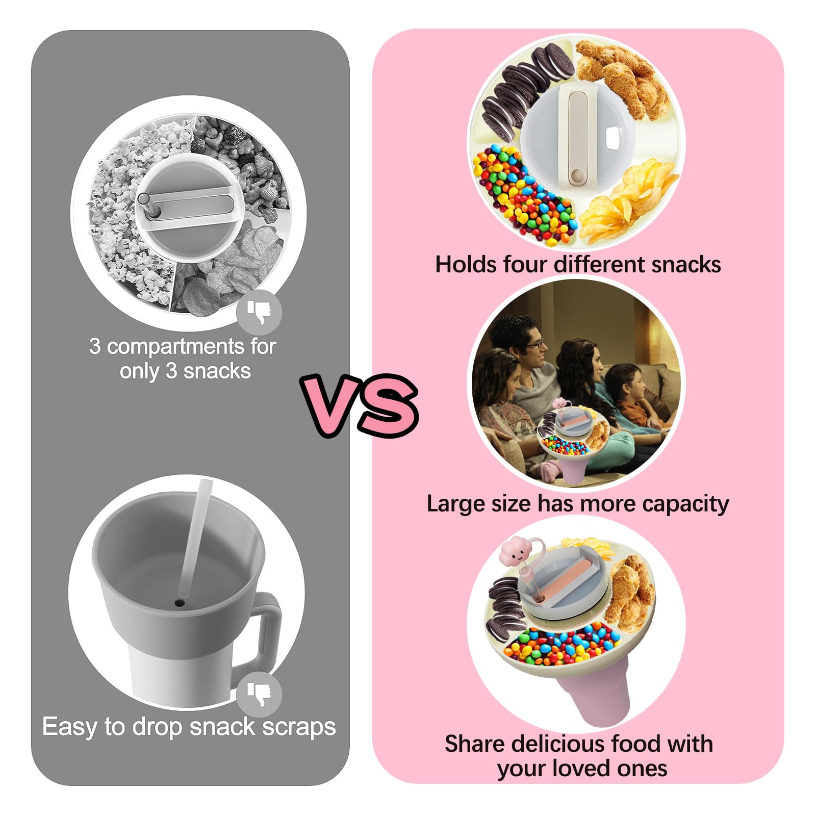 Lot De 2 Bols à Goûter Pour Tasse Stanley De 1200 Ml Avec