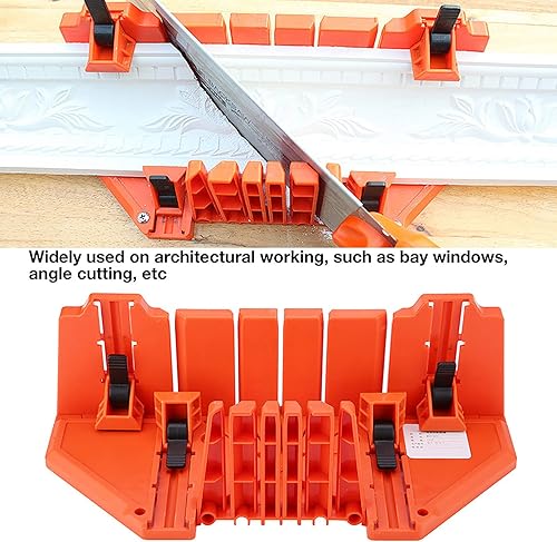 Miniatura 3 de Caja de mitre, caja de sierra de inglete de sujeción para carpintería, caja de inglete de plástico, sierra de poda, sierra de mano, herramienta de