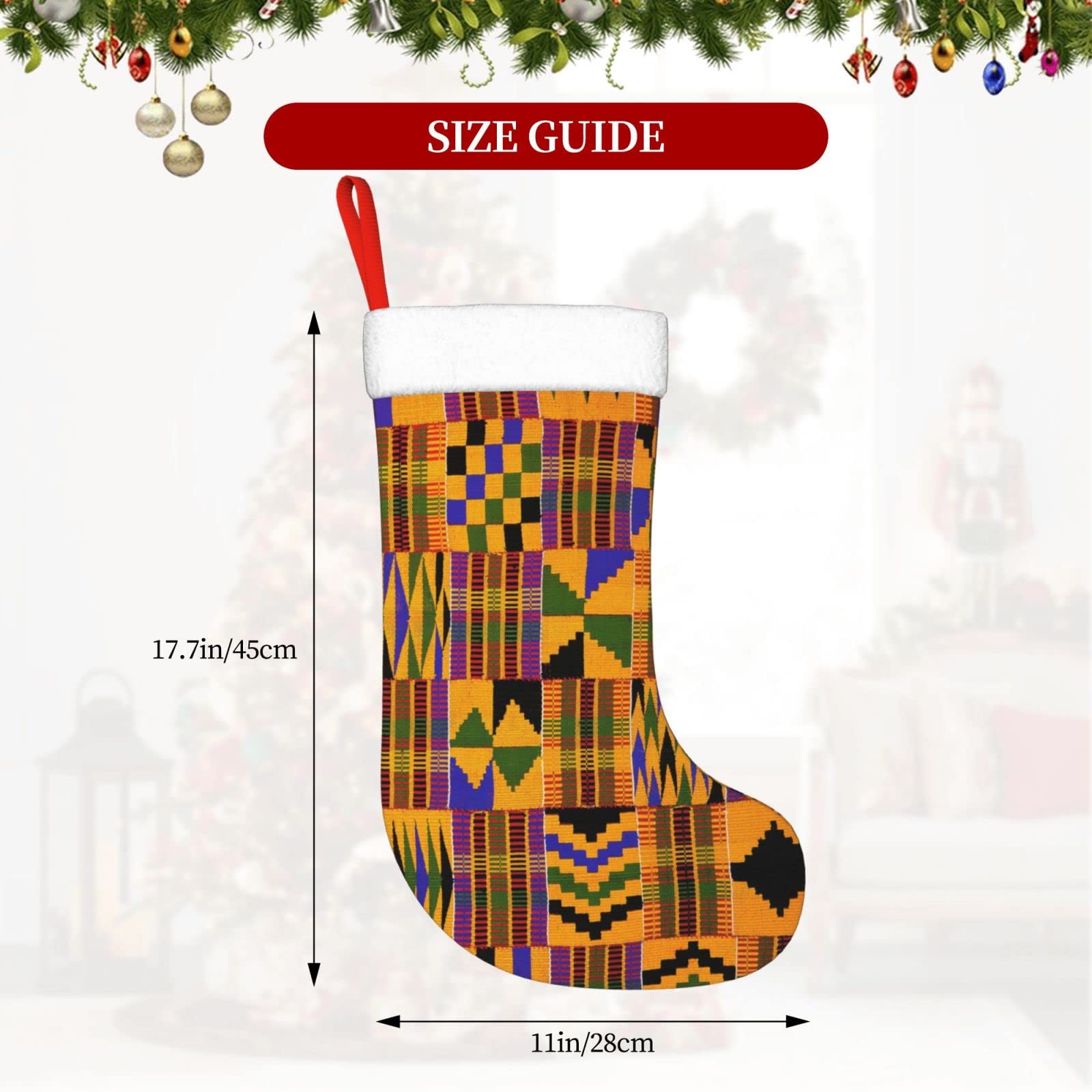 Schwarzer Weihnachtsstrumpf Mit Pailletten – 33,5 Cm, Für Afroamerikanische Mädchen, DIY-Muster