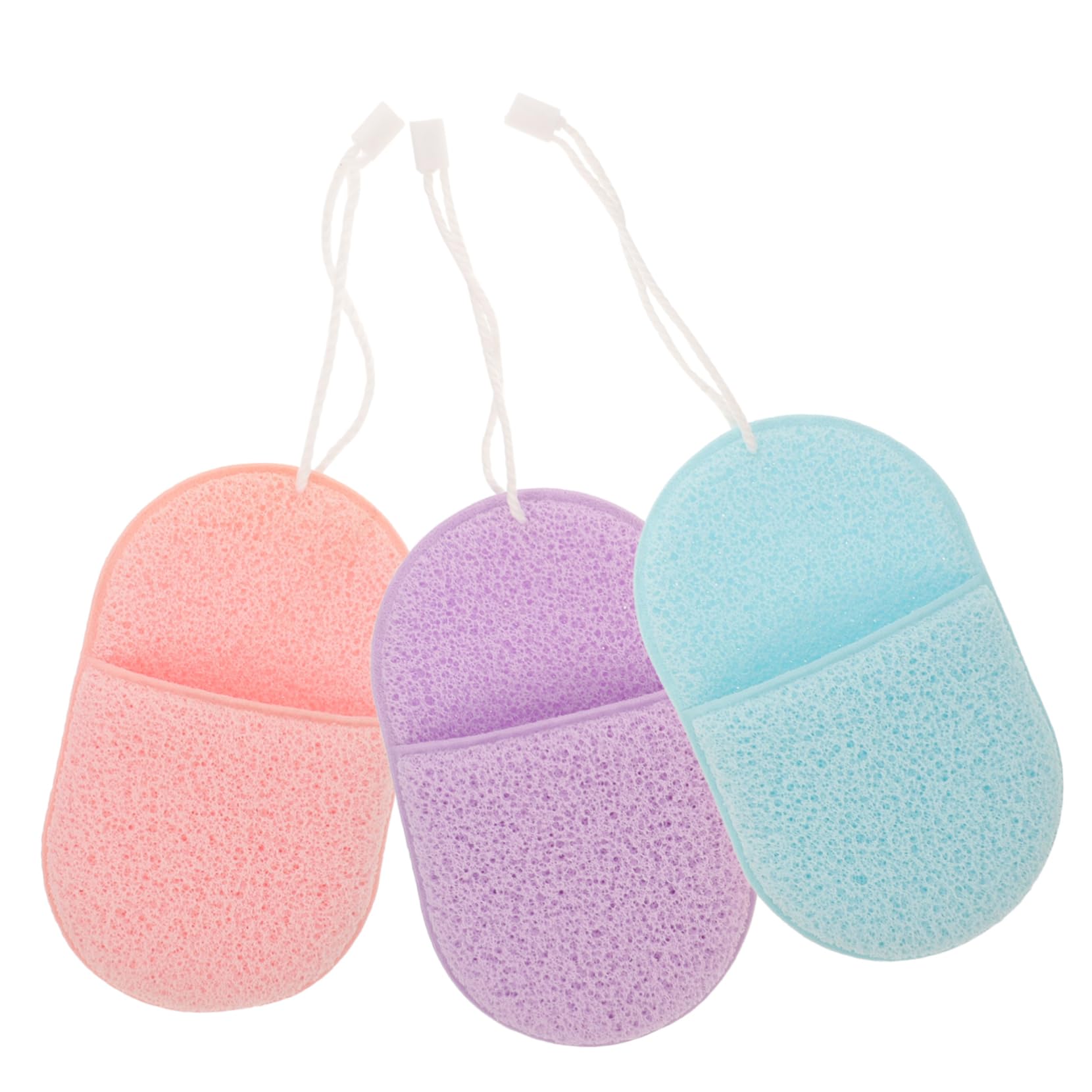 FRCOLOR 15 Piezas Lavado De Cara Almohadillas Exfoliantes Faciales Esponja Herramienta Limpieza