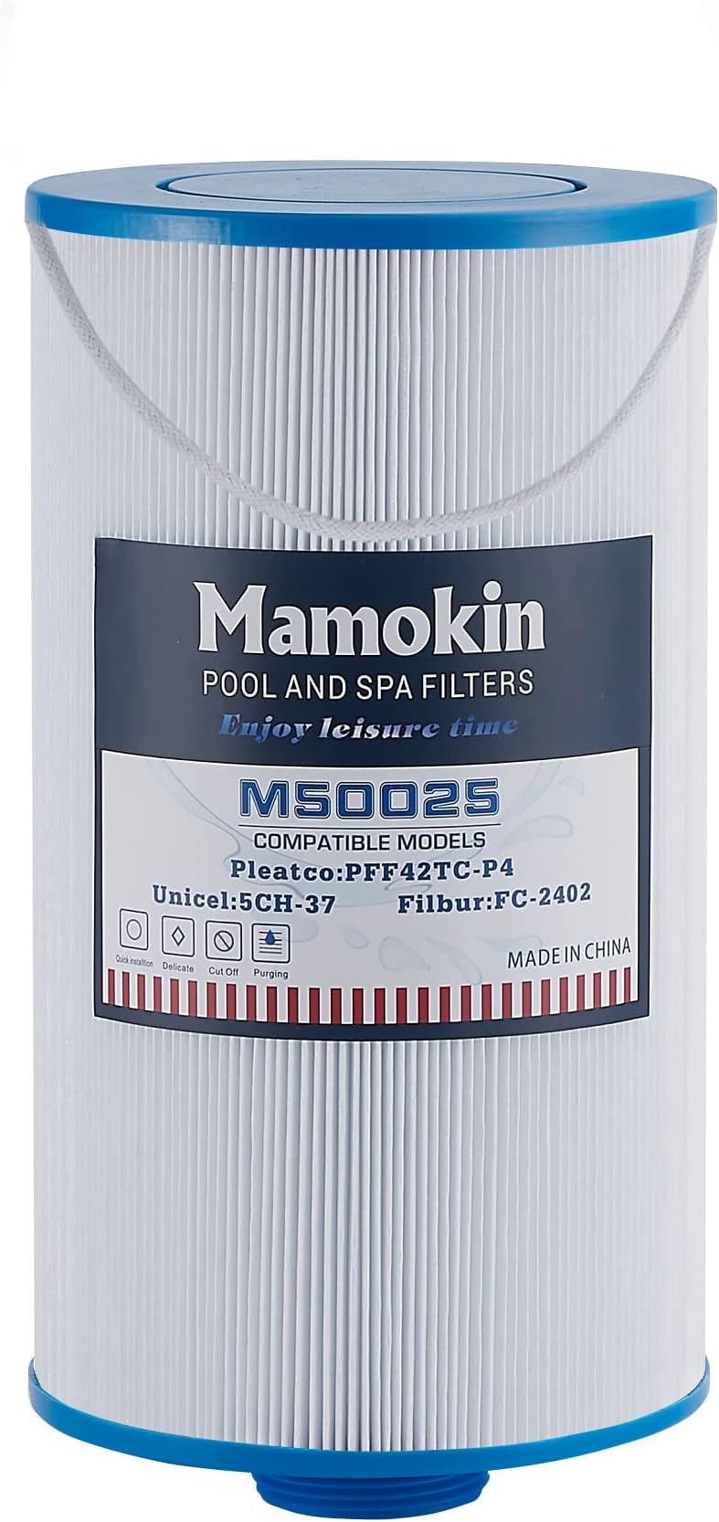 Replaces FC-2402 Spa Filter,Watkins 303279, PFF42TC-P4, 78460, SD-01322, Free Flow and Lifesmart Hot Tub Filter, 1 1/2" MPT Thread (Fine Thread), 1 Pack
