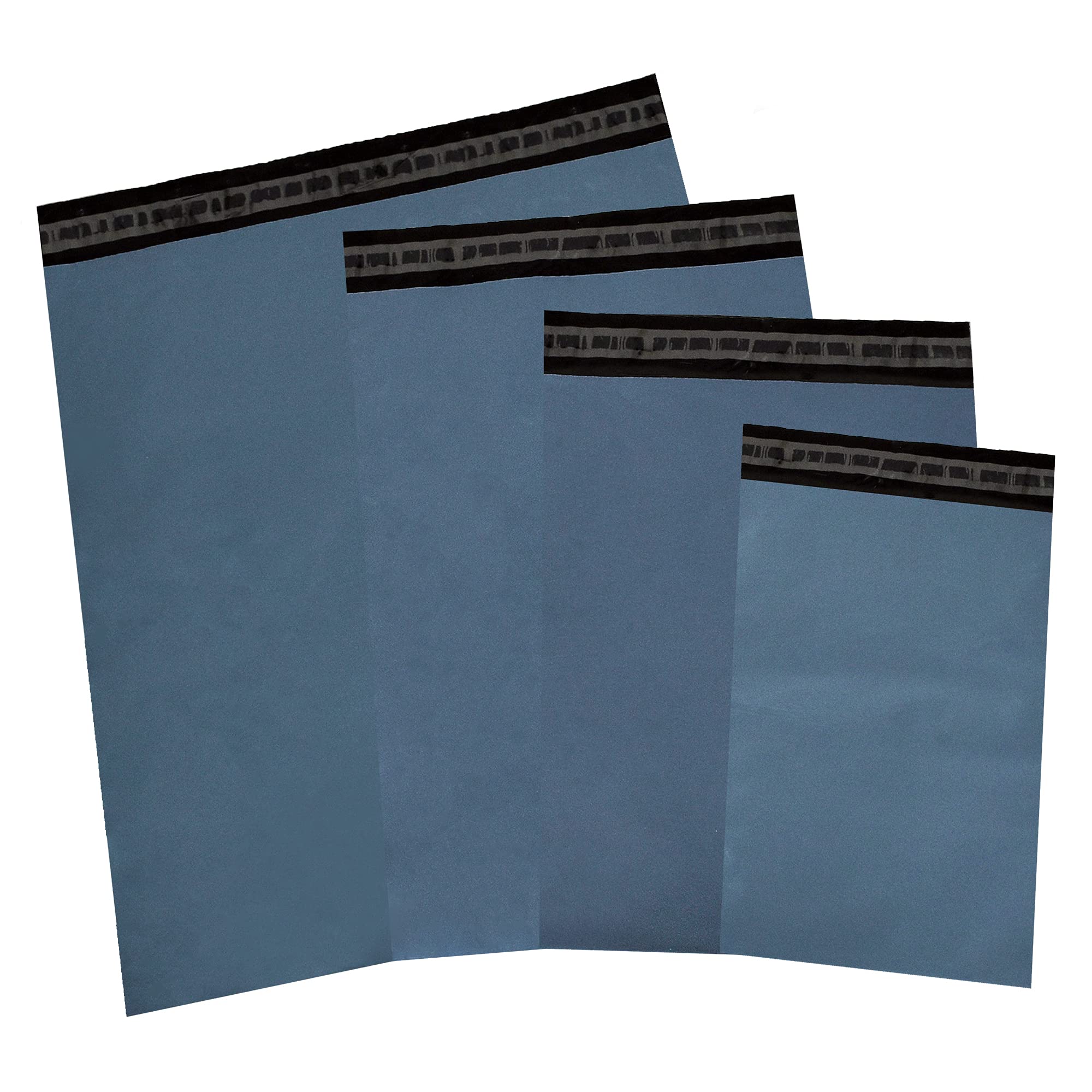 Triplast Mixed Pack of 100 x Grey Mailing Bags (4 Sizes, 25 Each) | Self Sealable Plastic Postal Bags for Posting Clothes, Books, & Boxes
