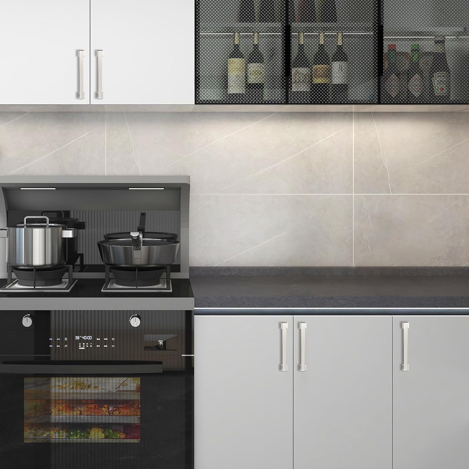 10 Pack 5 Inch Cabinet Pulls Brushed Satin Nickel Kitchen Cabinet Handles Zinc Alloy Drawer Pulls Solid Cabinet Hardware