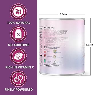 Black-berry Powder, Freeze Dried Blackberries Powder, Frozen Blackberries Powde r, 6.52OZ/185G No Sugar or Added, For Baking, Dressing, Smoothies, Beverages, Cereals, Yogurt