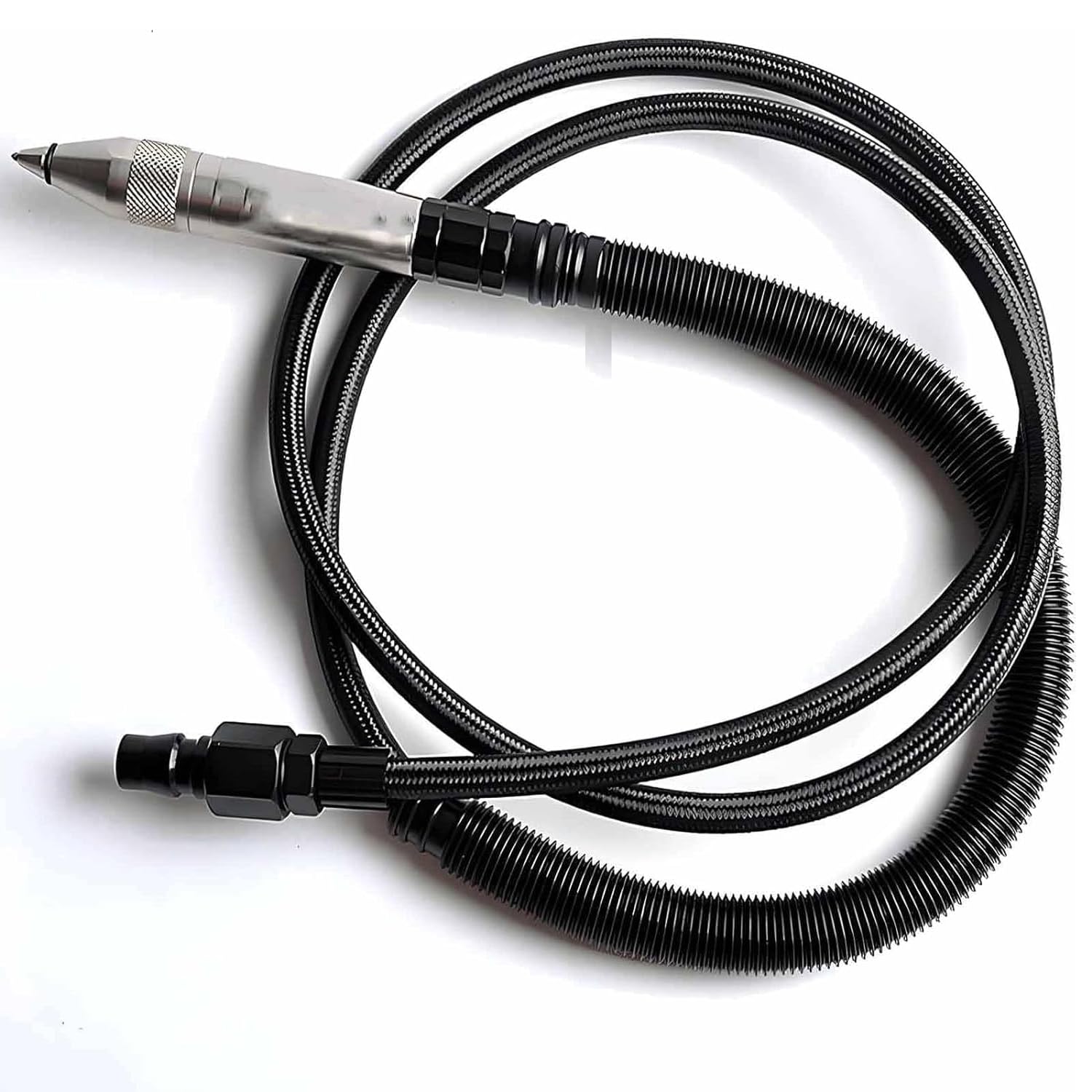 Penna per Incisione Pneumatica, Strumento per Incisione su Metallo Ad Aria Compressa, velocità 18000 Giri/min, con Punta in Carburo di Tungsteno da 2,0 Mm, Volume di Aspirazione 90 Psi, per