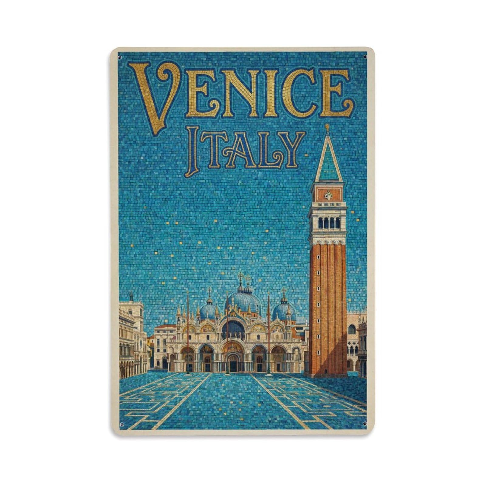 Travel Retro Italy Venice Metal Tin Sign