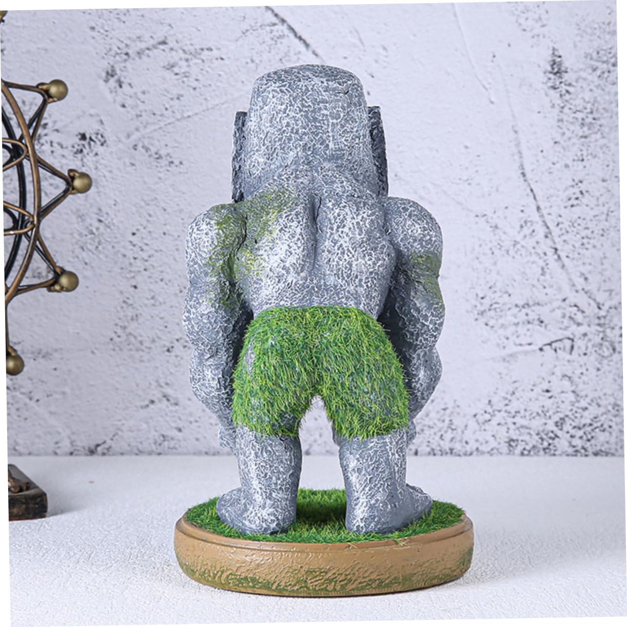 HOMSFOU Supporto Per Controller Di Gioco in Resina Moai, Supporto Espositivo Desktop Stabile, Decorazione Creativa Per Appassionati Di Gaming Maschili